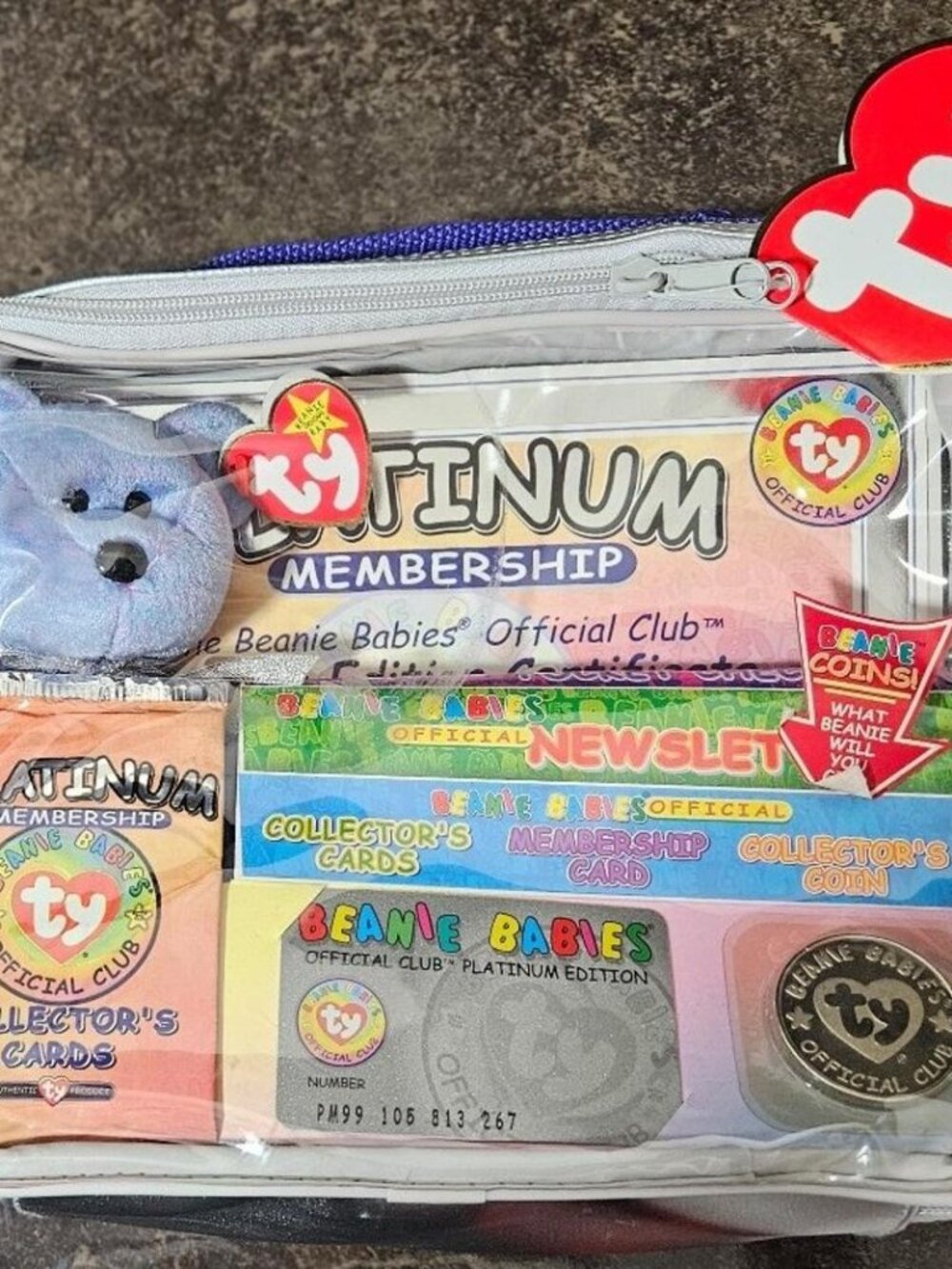 SEALED TY BEANIE BABY OFFICIAL CLUB Limited EDITION PLATINUM MEMBERSHIP Vintage